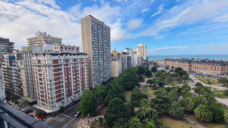 Departamento dos ambientes con vista al mar