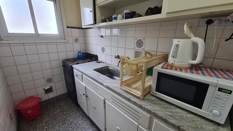 Departamento dos ambientes con vista al mar